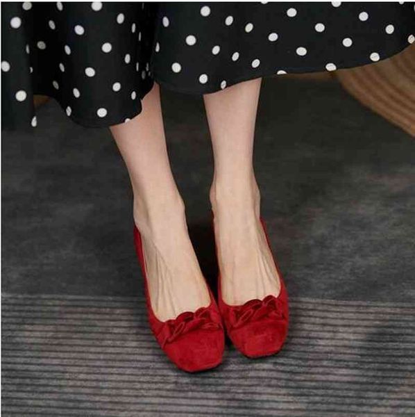 

sheepskin women fashion wedding party shoes high chunky heel lady peans, Black