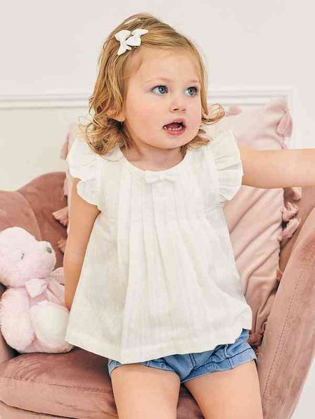 

baby ruffle trim fold pleated she, Blue