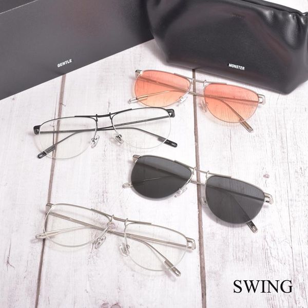 

fashion sunglasses frames gm 2021 style pilot sunglasse prescription eyeglasses frame gentle swing glasses men women optical, Black