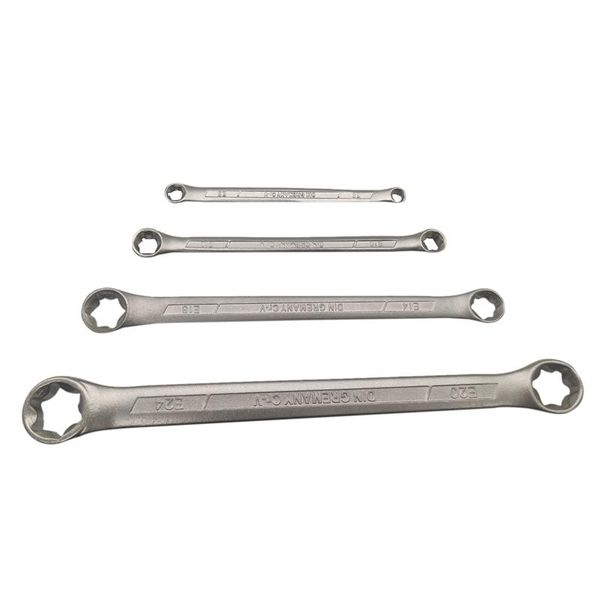 

hand tools gtbl 4pcs star/female double torx/e - ring wrench spanner set e6 e24 2050 ratcheting