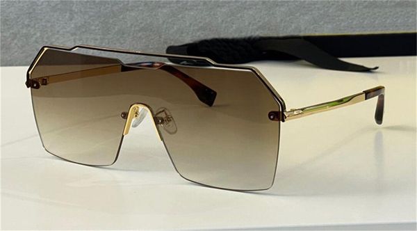 

new fashion design sunglasses 00381 square metal half frame shield lens generous and popular style outdoor uv400 protective glasses