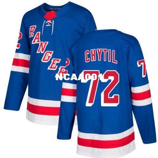 

real 001 real full embroidery customize #72 filip chytil new york rangers chytil hockey jersey or custom any name or number, Black