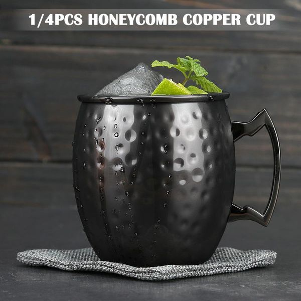 

mugs honeycomb moscow mule copper mug cocktails hammer point personality mug-