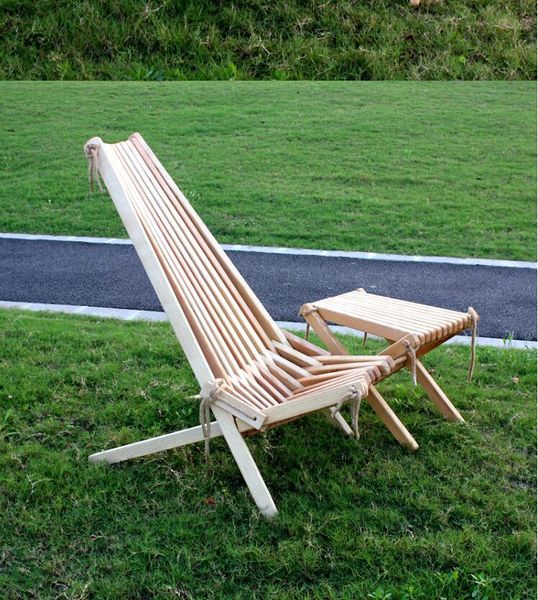 

folding wooden outdoor chair foldable low profile ash wood lounge chair for the patio, porch deck lawn garden or home furniture