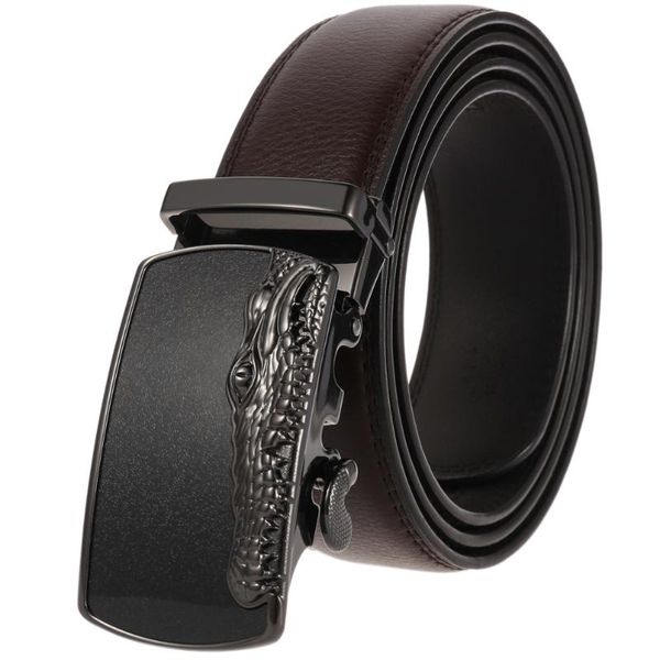 

belts male designer automatic buckle cowhide leather men's belt luxury men ceinture homme ly225-1100-1, Black;brown