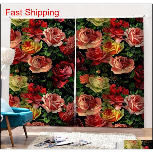 

luxury blackout 3d window curtains for living room bedroom morden flower curtains 3d st jlllit loveshop01