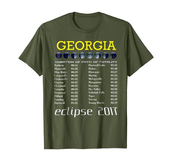

Total Solar Eclipse 2017 Georgia State Path of Totality Tee, Mainly pictures