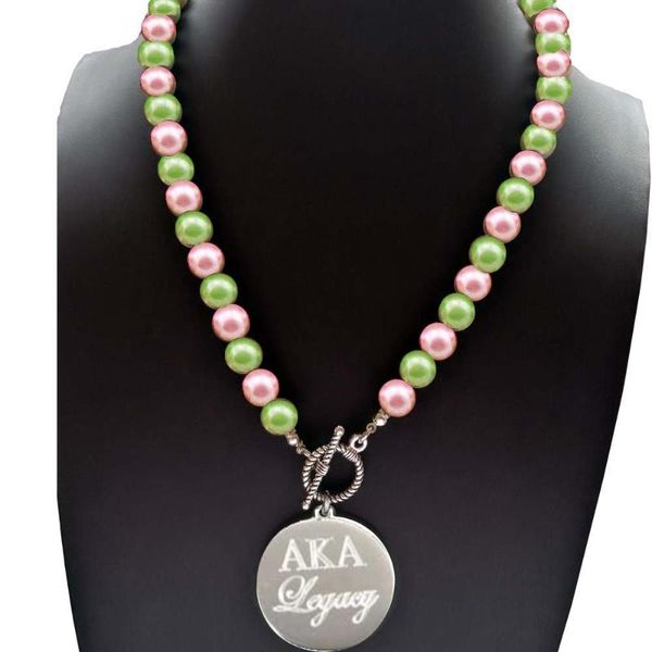 

pendant necklaces drop stainless steel legacy sorority pearl necklace jewelry, Silver