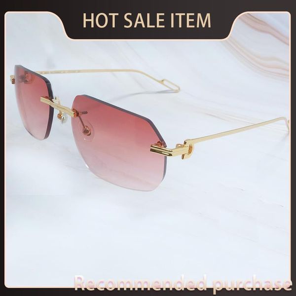 

women sunglasses men hbbbu designer summer rimless frame driving glasses cool sun cariter decoration cariters sunglass glasses metal me lpvm, White;black