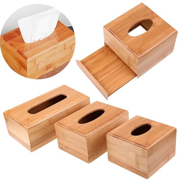 

tissue boxes & napkins 1pc vintage bamboo box bathroom facial napkin organizer holder seat type roll storage paper container canister