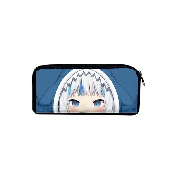 

wallets gawr gura student large capacity zipper pen bag, Red;black