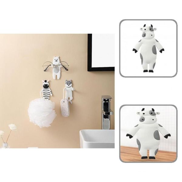 

hangers & racks wall hook animal shape key holder washable punch-useful lovely cubs zebra cow