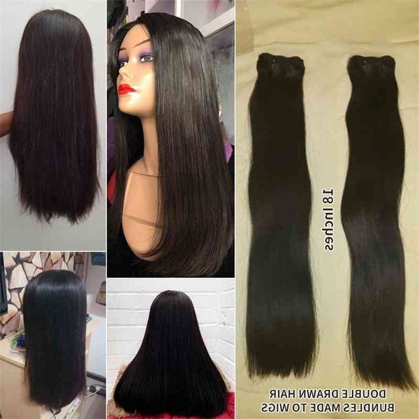 

13a super double draw human hair bundles, Black