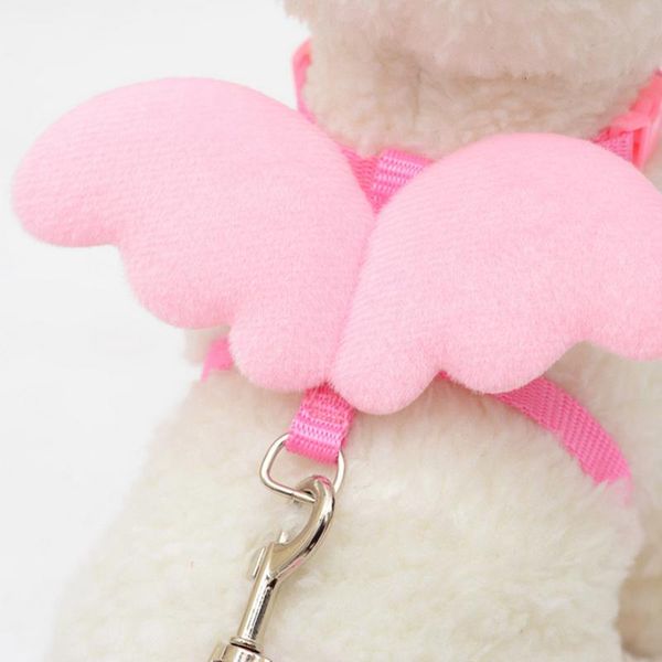 

dog collars & leashes pet small leads and set nylon beautiful angel wing puppy escape-proof harness for cats pug #y5