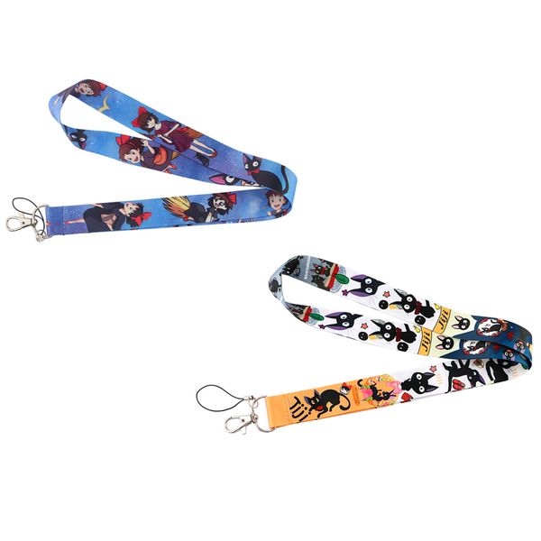 

10pcs/lot j2525 creative anime cosplay lanyard keychain lanyards for key badge mobile phone rope neck straps accessories gifts, Silver