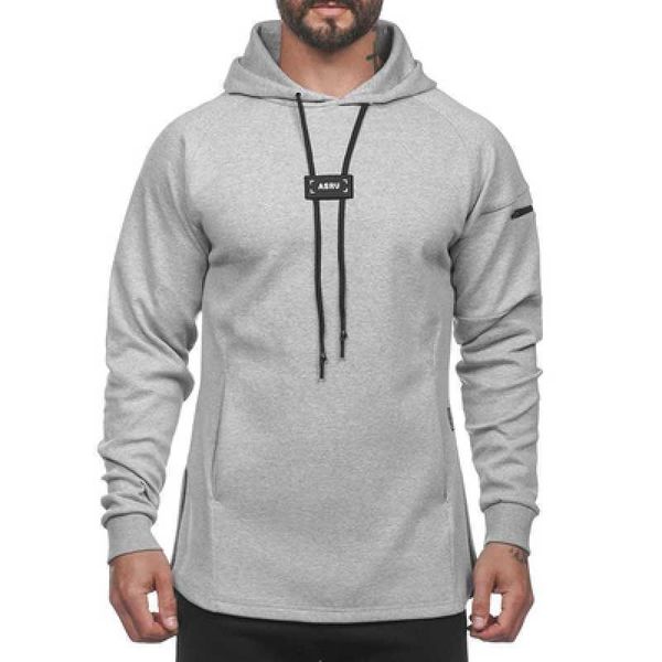 

sports fitness pullover fall casual loose fashion sweatshirt outside running men's coat brand hoodie solid color asrv, Black