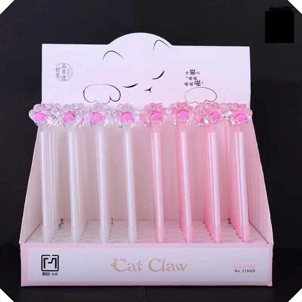 

gel pens 48pcs/lot creative stationery student pen cartoon crystal cat claw black ink school office supplies 0.5mm