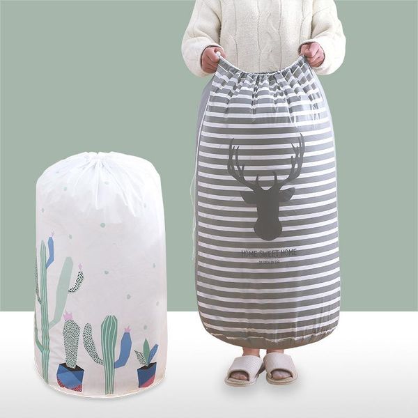 

storage bags fresh printed bouquet mouth moisture-proof quilt bag waterproof and dustproof clothes finishing packing