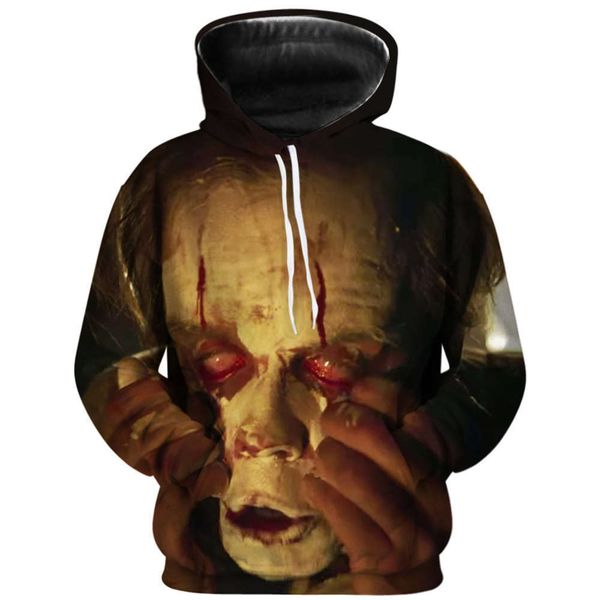 

20212020 casual sweater devil 3d printing sports outdoor jacket pullovers hoodies print sweaters for men mens tracksuits hip hop, Black