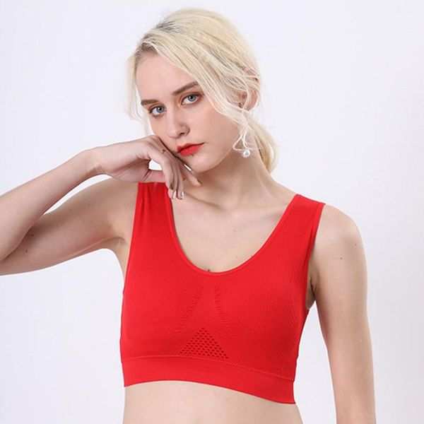 

women breathable full cup size -3xl no rim sports bras, White;black