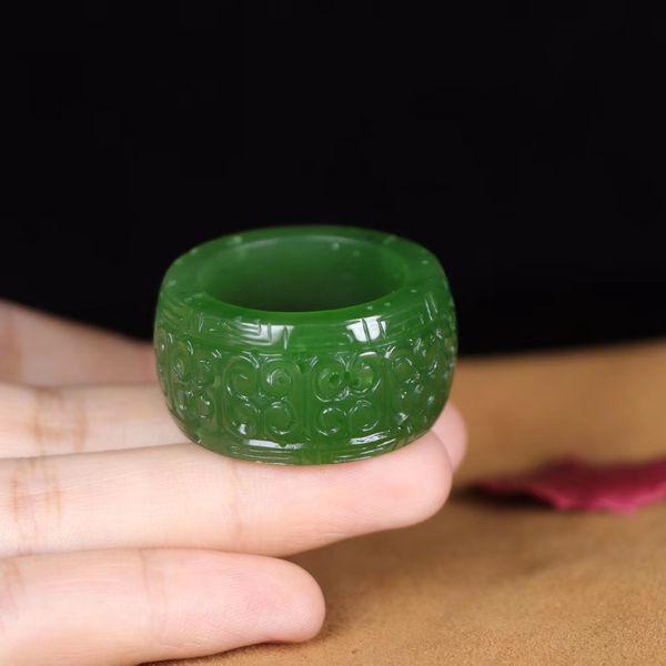 

100% real jade rings jasper jade ring natural handcarved flower hetian green jade rings sapphire ring ring gift brand men, Red;blue
