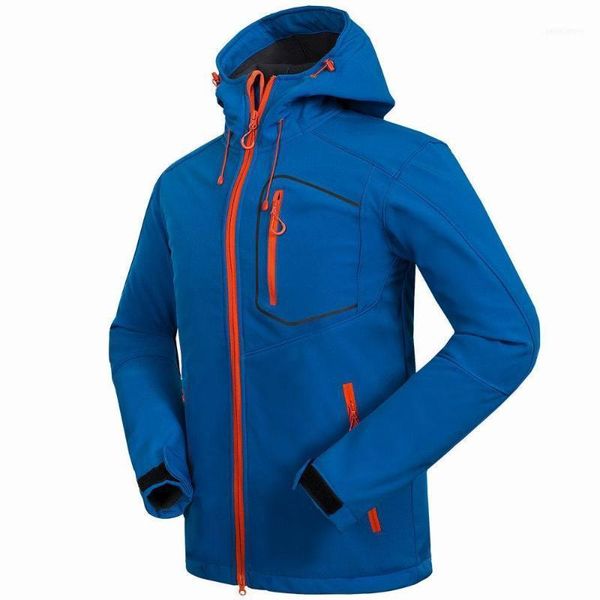 

fashion men jacket autumn winter fleece warm hooded casual coat windproof waterproof soft shell windbreaker outerwear1, Black;brown