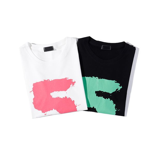 

men designers t shirts mens pure cotton brands embroidery with short sleeves trend of the classic short-sleeved clothebreathable luxury wome, White;black