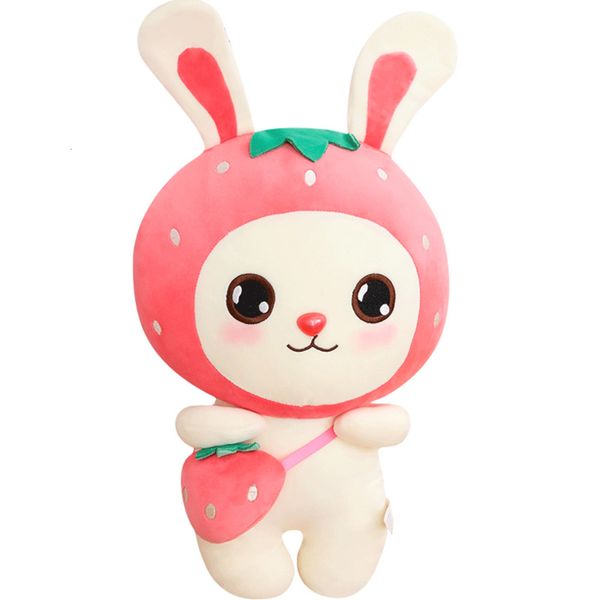 

cute small little pendant girl plush white toy rabbit doll in bed