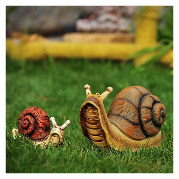 

cute resin snail statue outdoor garden store bonsai decorative animal sculpture for home office desk garden decor ornament