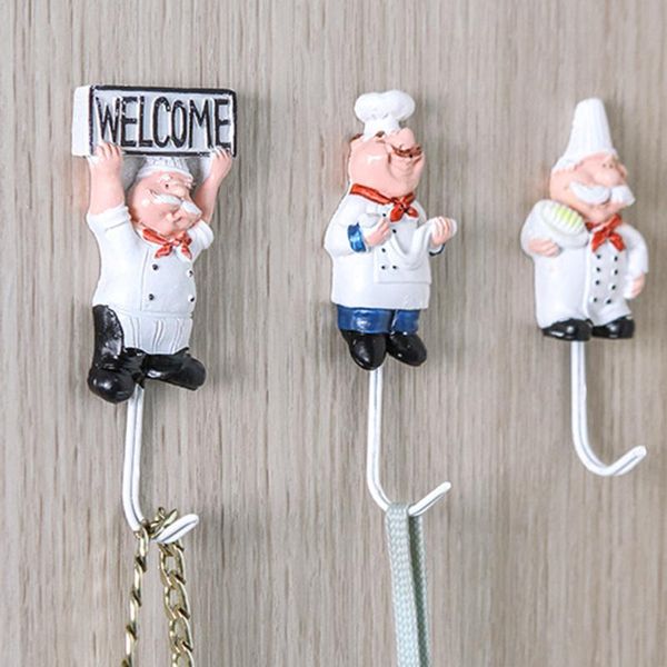 

hooks & rails cartoon adhesive stainless steel towel hanger family robe hats bag key wall kitchen bathroom