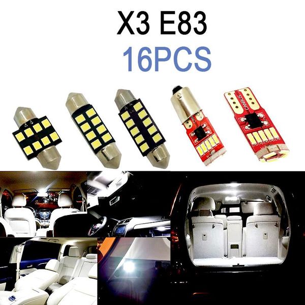 

100% perfect white error canbus led bulb interior map dome light kit for x1 e84 x3 e83 f25 x5 e53 e70 x6 e71 (00-15)