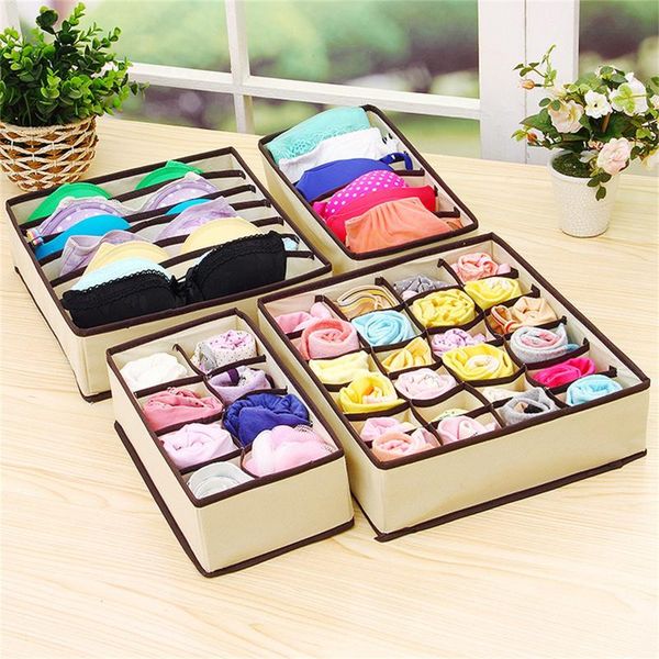 

storage drawers underwear box 4 pack closet organizer drawer divide by for bras socks ties household #nd