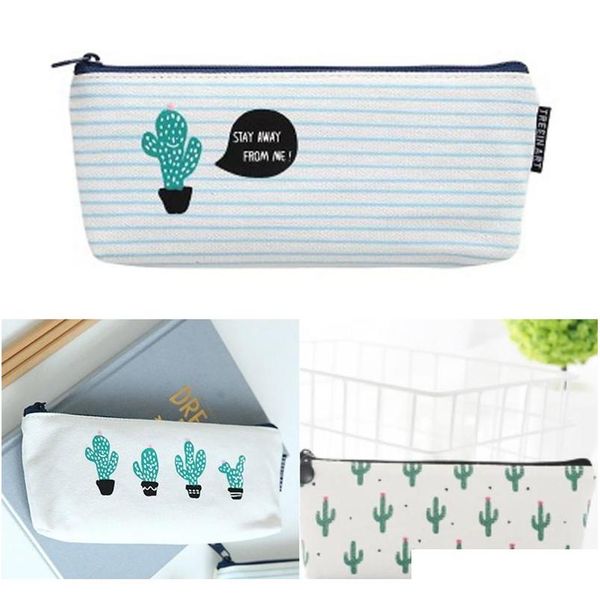 

novelty cactus school pencil case kawaii school supplies stationery pencil box pen bags jlllhf lucky2005