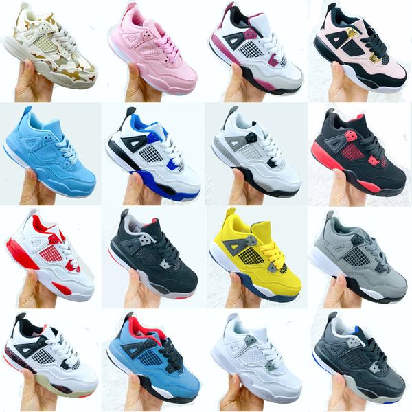 

sneakers 4 4s kids basketball shoes fire red university blue ps sail pink pure money lava infants men women designer trainers eur 26-35