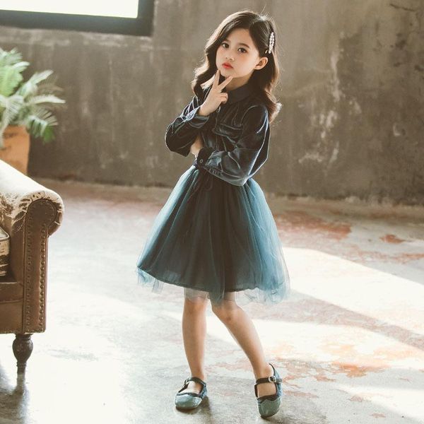 

girl's dresses 2021 fashion girls spring kids dress children clothing princess casual clothes warm for girl, Red;yellow