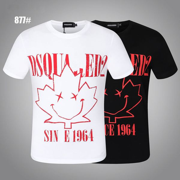 

dsq pattern t-shirt d2 phantom turtle 2022ss new mens designer t shirt paris fashion tshirts summer male 100% cotton to998, White;black