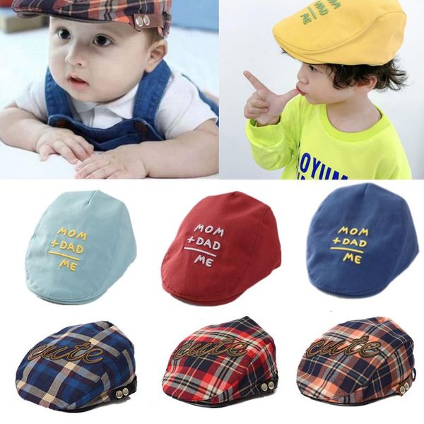 

caps & hats baby beret cute toddler sun cap letter style for infant girls boys outdoor pography props lovely kids hat accessories, Yellow