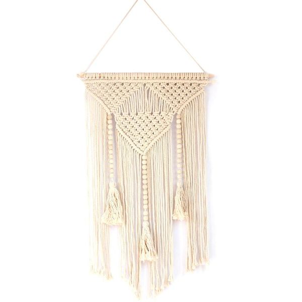 

tapestries macrame woven wall hanging boho chic bohemian home geometric art decor beautiful dorm room decoration 80 x 50cm