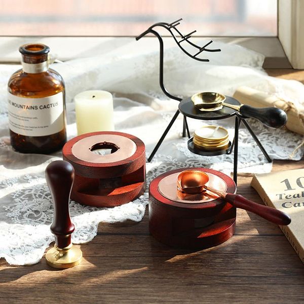 

craft tools wax seal stamp stick sealing melting pot stove warmer glue furnace tool