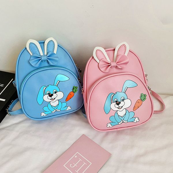 

children's double shoulder bag comfortable foreign style little rabbit cute schoolbag cartoon kindergarten backpack