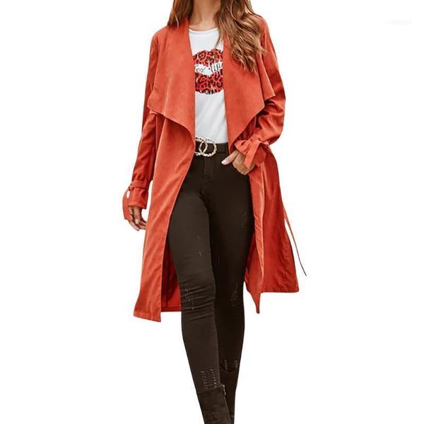 

women's jackets autumn winter coat women casual fashion solid long sleeve slim bandage overcoat y1081, Black;brown