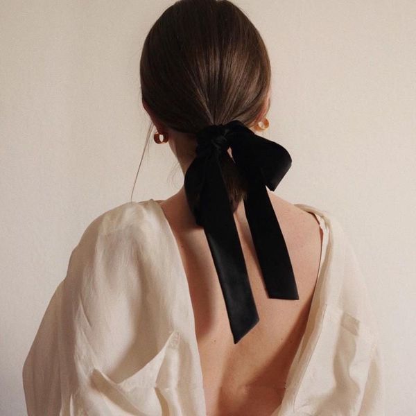 

hair clips & barrettes aomu sweet bands black velvet rope bow high elastic for women girl accessories spring summer headwear, Golden;silver