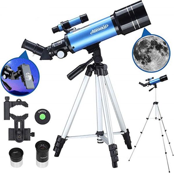 

telescope & binoculars kids for adults astronomy beginners 70mm refractor telescopes with adjustable 51inch tripod phone adapter finderscope