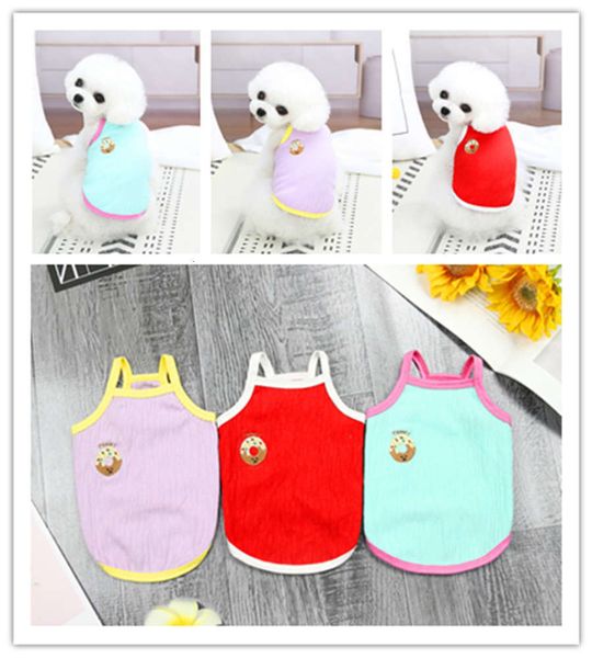

pet spring and summer pet dog teddy clothing doughnut sling