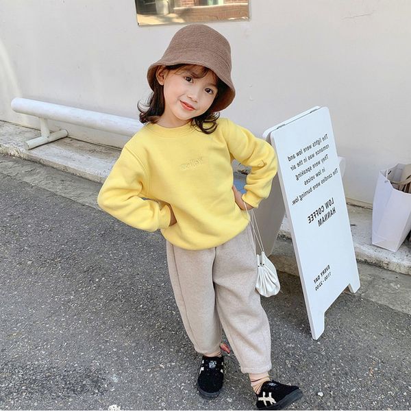 

girls pants velvet padded casual pants pants winter new childrens clothing, Blue