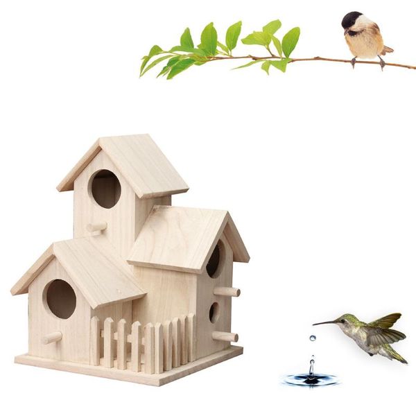 

other bird supplies wooden house breeding cage box feeding nest garden backyard balcony pendant simulation fence birdhouse decor