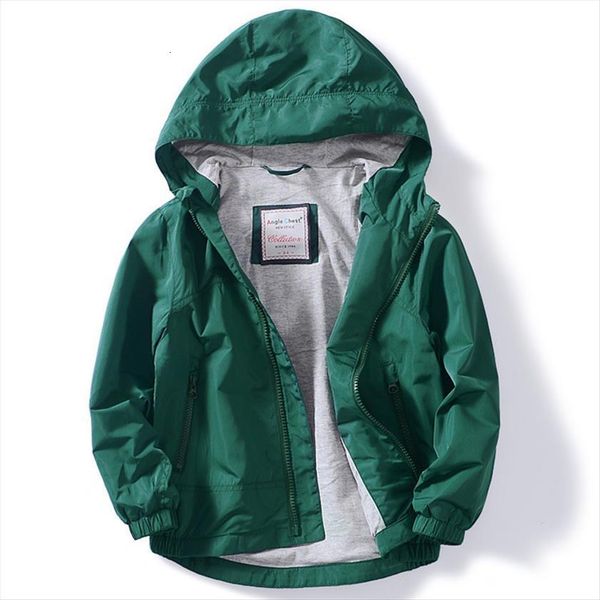 

children boys outwear spring windproof hooded cotton jacket for 3 14 yrs kids fashion clothes, Blue;gray