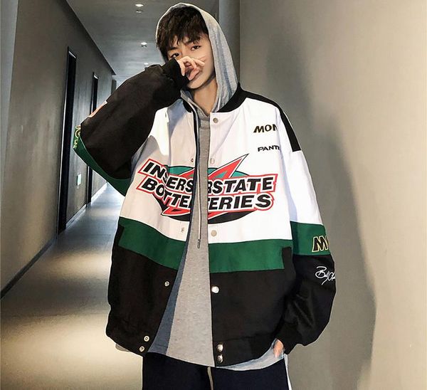 

men's jackets 2021 autumn mens korean fashions jacket windbreaker harajuku hip hop coats casual men patchwork streetwear bomber, Black;brown