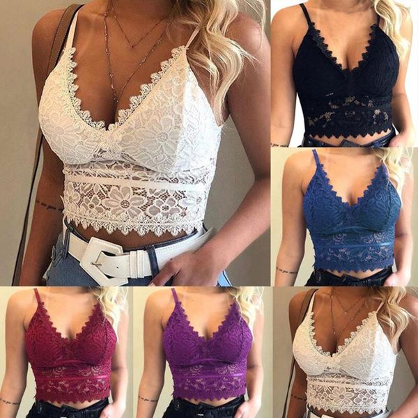 

women plus sizes-3xl vest crop wireless bra lingerie v-neck underwear camisole water-soluble lace underwire underwear, Red;black