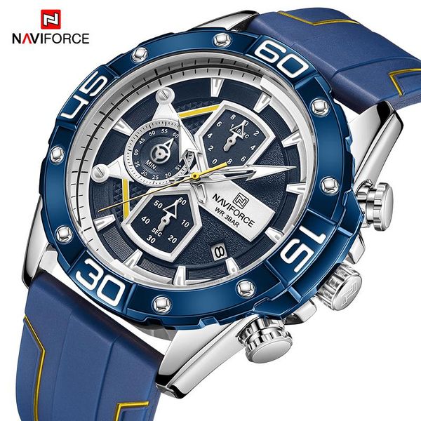 

wristwatches the naviforce men casual man watches multifunction sport wrist watch for waterproof quartz clock relogio masculino, Slivery;brown